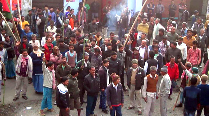 मोर्चाको विरोधले रङ्गेली बजार बन्द