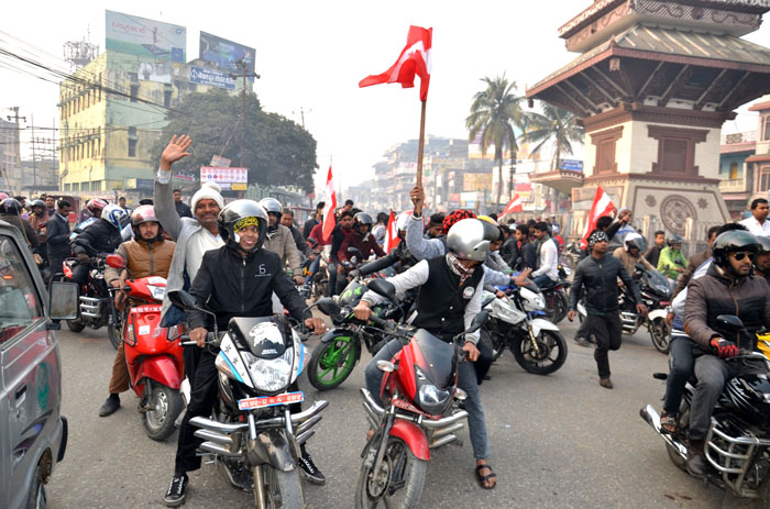 शहीद दिवसमा कांग्रेसद्वारा मोटरसाइकल रयाली