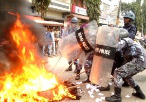 भारतमा मधेशी विद्यार्थी पक्राउ विरुद्ध राजविराजमा प्रदर्शन