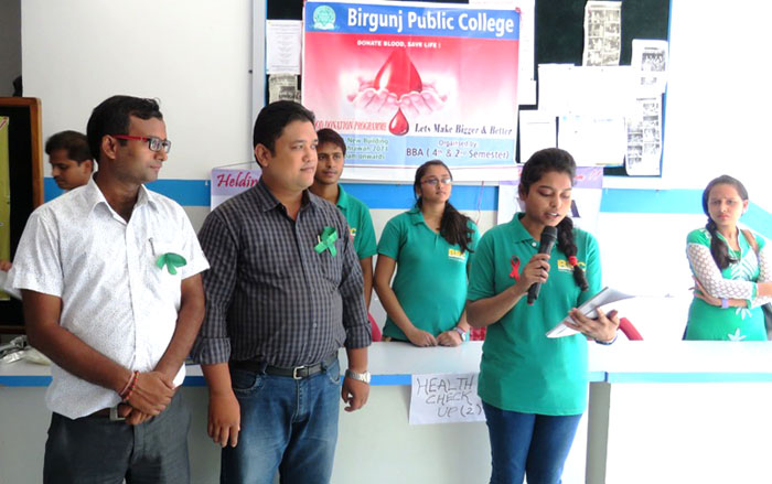 विपीसीद्वारा आयोजित कार्यक्रममा ११० जनाले गरे रक्तदान