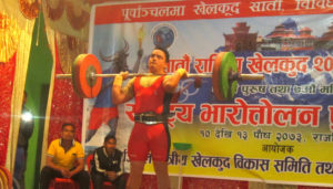 राष्ट्रिय भारोत्तोलनमा नेपाली सेना र नेपाल प्रहरी अग्र स्थानमा