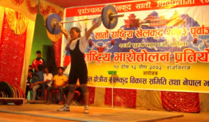 राष्ट्रिय भारोत्तोलन प्रतियोगिताको दोस्रो दिन दुई किर्तिमान(फोटो फिचर)