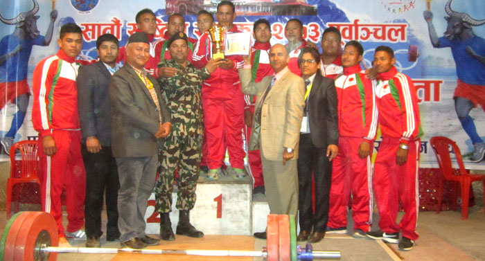 भारोत्तोलन प्रतियोगितामा १४ नयाँ किर्तिमानः नेपाली सेना प्रथम, नेपाल प्रहरी द्वितीय र पूर्वाञ्चल तृतीय