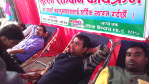 रेडियो बिन्दासको खुल्ला रक्तदानमा १५२ जना सहभागी