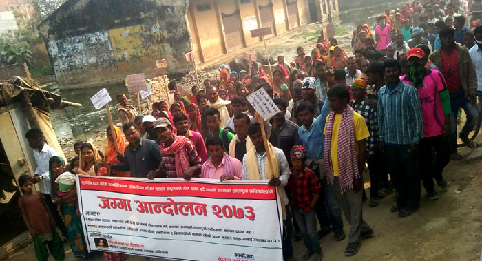 देश भरीका मुसहरहरुले थाले जग्गा आन्दोलन