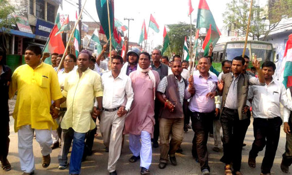 संयुक्त लोकतान्त्रिक मधेशी मोर्चाद्वारा प्रदर्शन र सभा