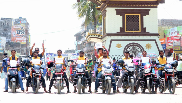 सप्तरीका पत्रकारहरुको समर्थनमा मधेश आन्दोलित, पर्सामा मोटरसाइकल रयाली