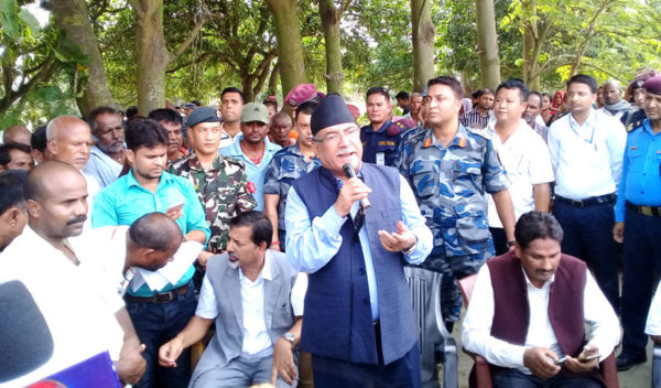 मधेशकाे दुखाईमा पहाड मलम लगाउन आतुरः पूर्व प्रम दाहाल