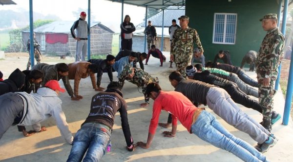 सेनामा प्रवेश सहज पार्न शारिरीक अभ्यास प्रशिक्षण