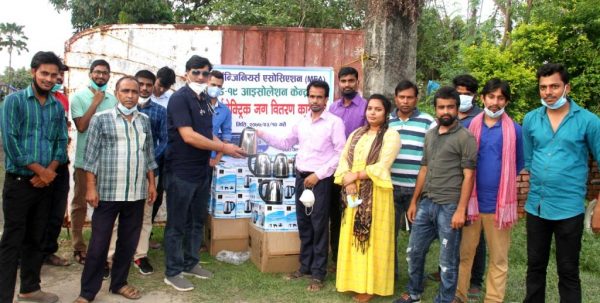 कोरोना संक्रमितहरुलाई मधेश इन्जिनियर्सको ईलेक्ट्रिक जग
