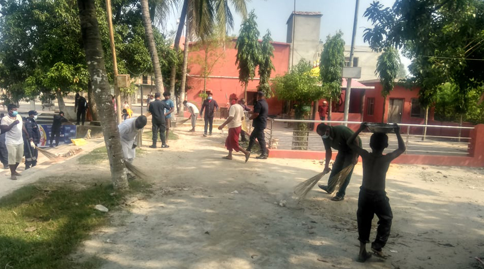 छिन्नमस्ता मन्दिरको सरसफाई