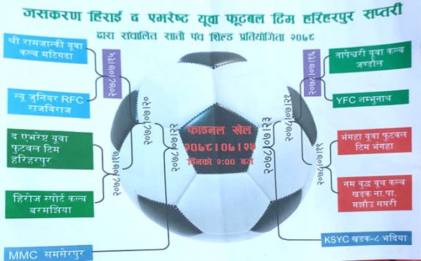 हरिहरपुरमा संचालित सातौं पचशिल्ड प्रतियोगिताको उपाधि मट्टीगढाको कब्जामा