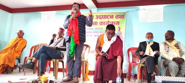 चाँदनी चौकमा साँसद डा. यादवद्वारा त्रिरत्न गुम्बा भवन उद्घाटन