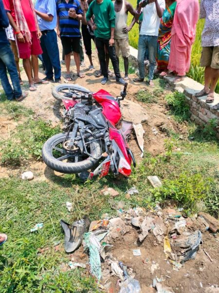 सप्तरीको छिन्नामस्ता गाउँपालिकामा मोटरसाइकल दुर्घटना, दुईको मृत्यु १ जना घाईते
