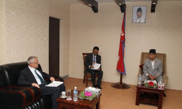 उपराष्ट्रपति यादव र राजदूत गोल्डबर्गरबीच शिष्टाचार भेट