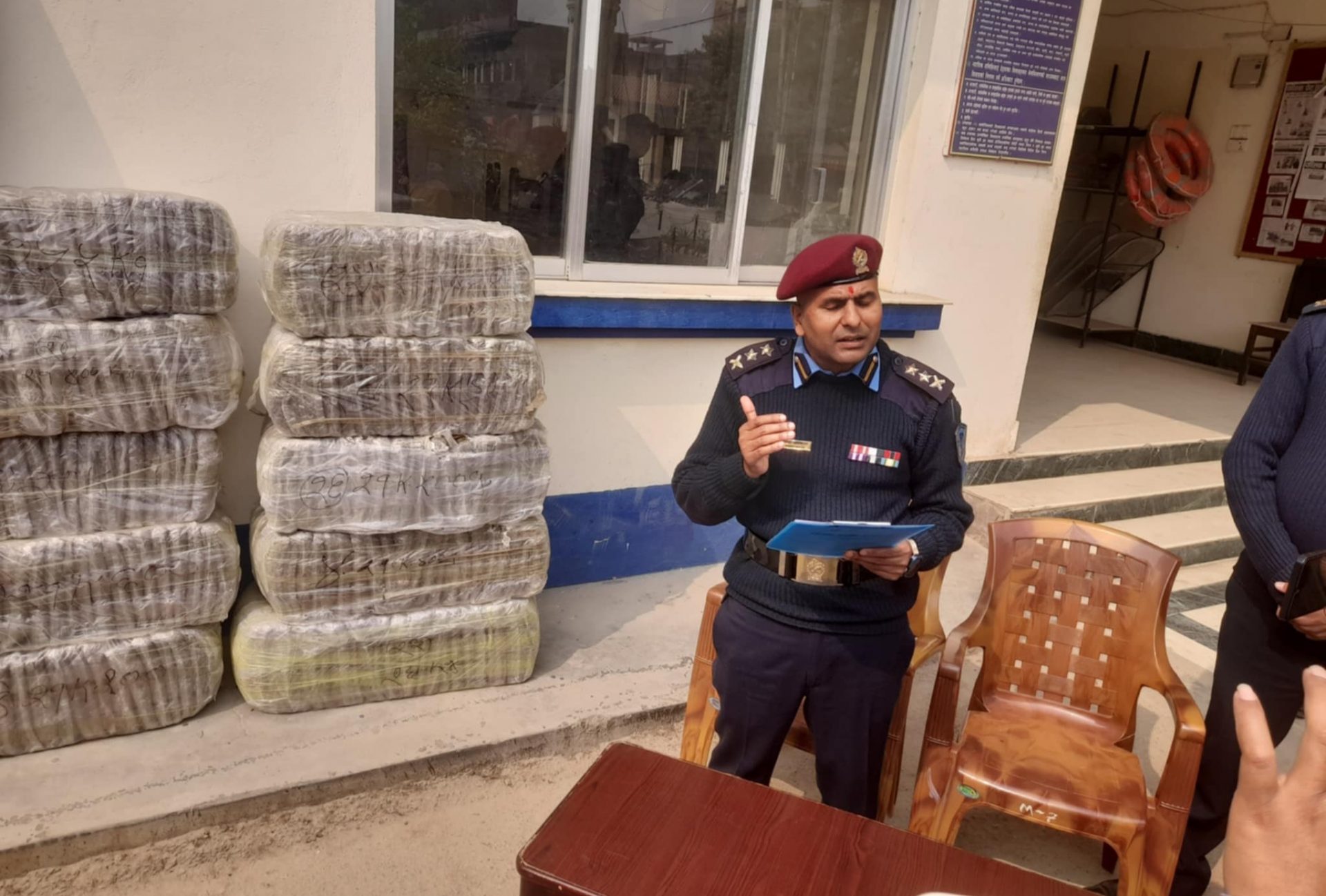 स्कारपिओसहित ७ सय २६ केजी गाँजा बरामद