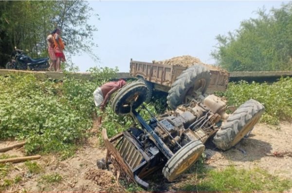 सप्तरीमा ट्याक्टर दुर्घटनामा: एक जनाको मृत्यु, एकजना घाइते