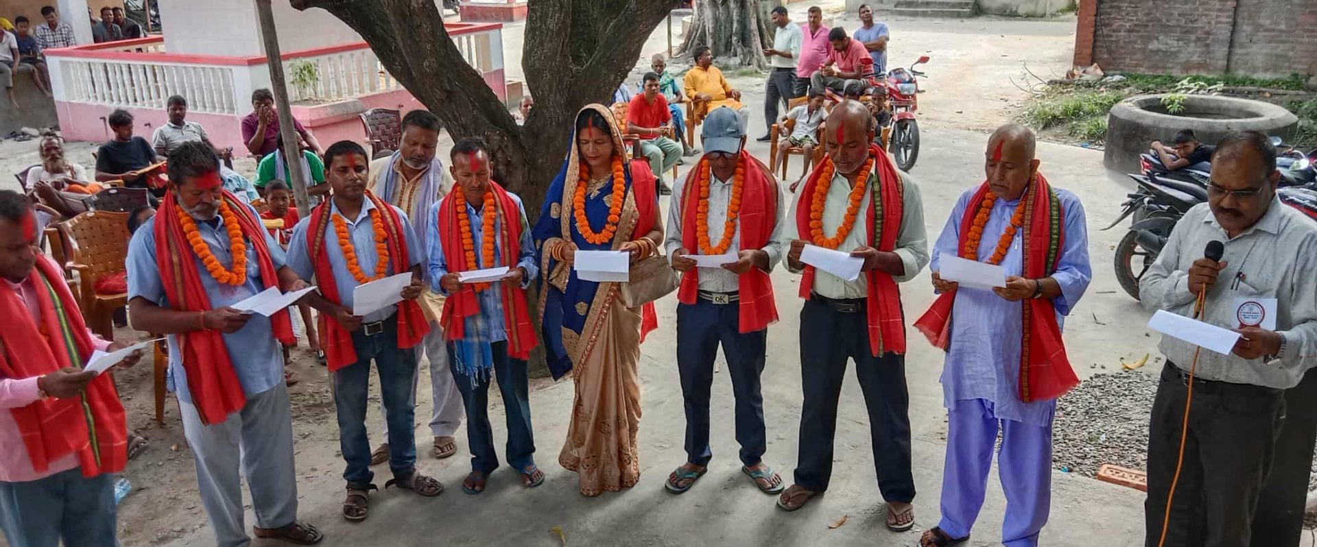 अंकुरी महादेव मन्दिर विकास समितिका नवनिर्वाचित पदाधिकारीद्वारा पदभार ग्रहण