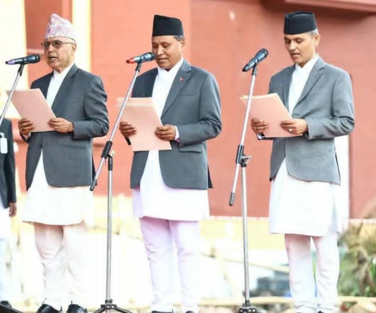 प्रधानमन्त्री कार्कीद्वारा मन्त्रीमण्डल विस्तार : नवनियुक्त मन्त्रीमा घिसिङ, खनाल र अर्याल