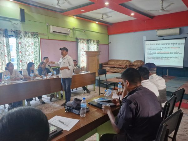 राजविराजमा बाल संरक्षणको लागी घटना व्यवस्थापन तालीम