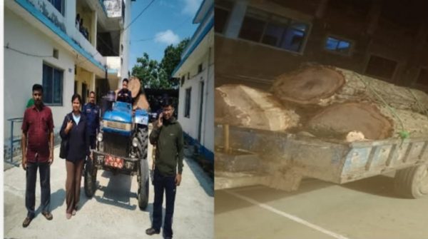 सालको काठसहित ट्याक्टर प्रहरी नियन्त्रणमा