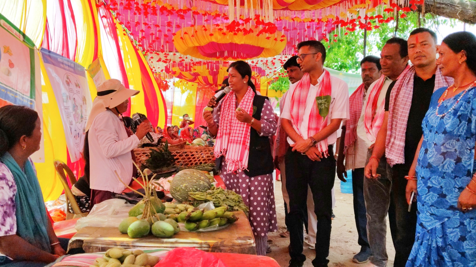 चाँदनी बजारमा गाउँपालिका स्तरीय कृषि तथा पोषण मेला प्रदर्शनी